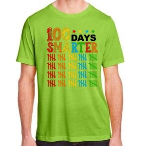 100 Days Smarter Cute Funny 100th Day Of School Adult ChromaSoft Performance T-Shirt