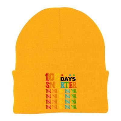 100 Days Smarter Cute Funny 100th Day Of School Knit Cap Winter Beanie