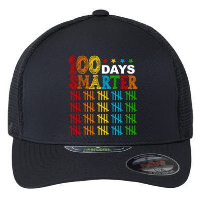 100 Days Smarter Cute Funny 100th Day Of School Flexfit Unipanel Trucker Cap
