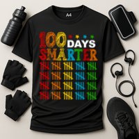100 Days Smarter Cute Funny 100th Day Of School Performance Shirt