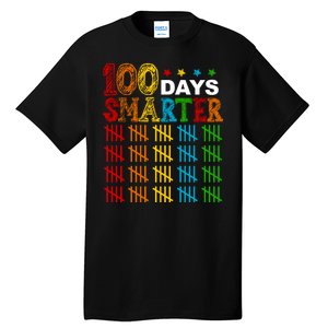 100 Days Smarter Cute Funny 100th Day Of School Tall T-Shirt