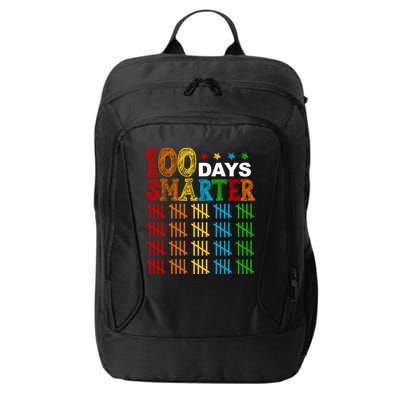 100 Days Smarter Cute Funny 100th Day Of School City Backpack