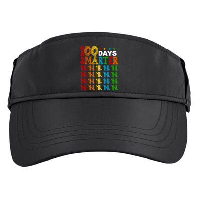 100 Days Smarter Cute Funny 100th Day Of School Adult Drive Performance Visor