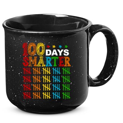 100 Days Smarter Cute Funny 100th Day Of School 15oz Campfire Ceramic Mug