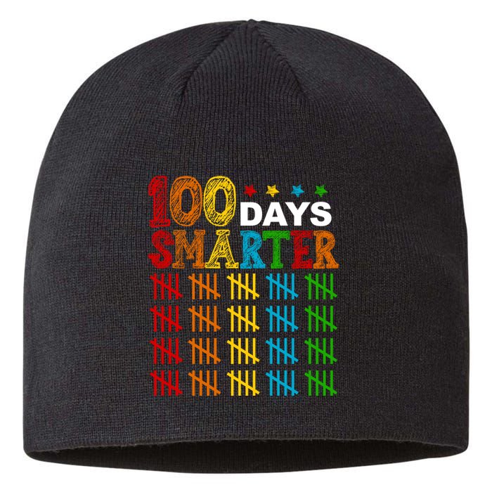 100 Days Smarter Cute Funny 100th Day Of School Sustainable Beanie