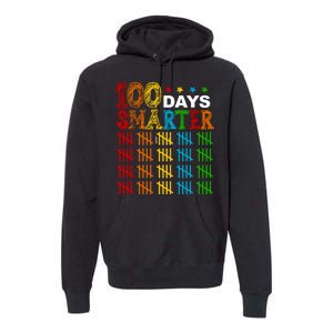 100 Days Smarter Cute Funny 100th Day Of School Premium Hoodie