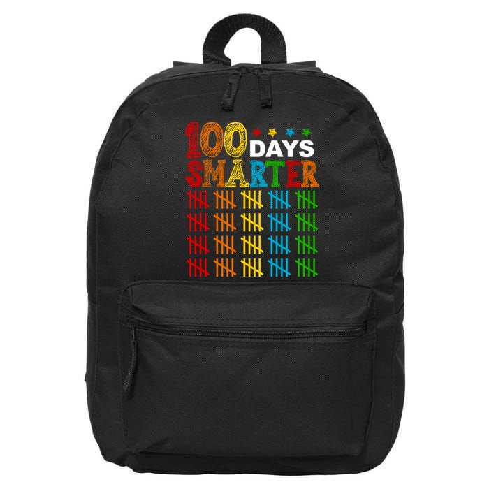 100 Days Smarter Cute Funny 100th Day Of School 16 in Basic Backpack
