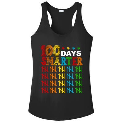 100 Days Smarter Cute Funny 100th Day Of School Ladies PosiCharge Competitor Racerback Tank