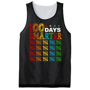 100 Days Smarter Cute Funny 100th Day Of School Mesh Reversible Basketball Jersey Tank