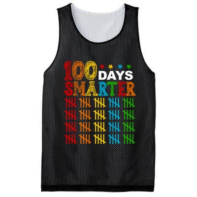 100 Days Smarter Cute Funny 100th Day Of School Mesh Reversible Basketball Jersey Tank