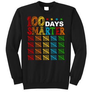 100 Days Smarter Cute Funny 100th Day Of School Tall Sweatshirt