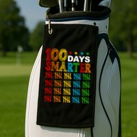 100 Days Smarter Cute Funny 100th Day Of School Golf Towel