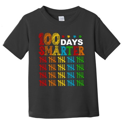 100 Days Smarter Cute Funny 100th Day Of School Toddler T-Shirt