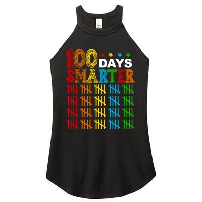 100 Days Smarter Cute Funny 100th Day Of School Women's Perfect Tri Rocker Tank