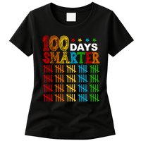 100 Days Smarter Cute Funny 100th Day Of School Womens T-Shirt