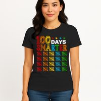 100 Days Smarter Cute Funny 100th Day Of School Womens T-Shirt