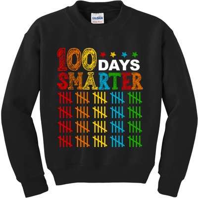 100 Days Smarter Cute Funny 100th Day Of School Kids Sweatshirt