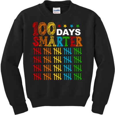 100 Days Smarter Cute Funny 100th Day Of School Kids Sweatshirt