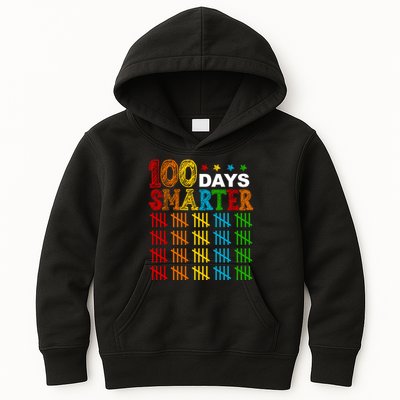 100 Days Smarter Cute Funny 100th Day Of School Kids Hoodie