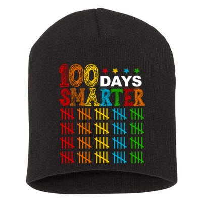 100 Days Smarter Cute Funny 100th Day Of School Short Acrylic Beanie