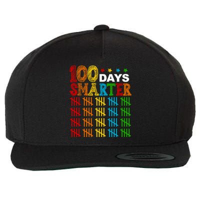 100 Days Smarter Cute Funny 100th Day Of School Wool Snapback Cap