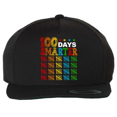 100 Days Smarter Cute Funny 100th Day Of School Wool Snapback Cap