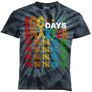 100 Days Smarter Cute Funny 100th Day Of School Kids Tie-Dye T-Shirt