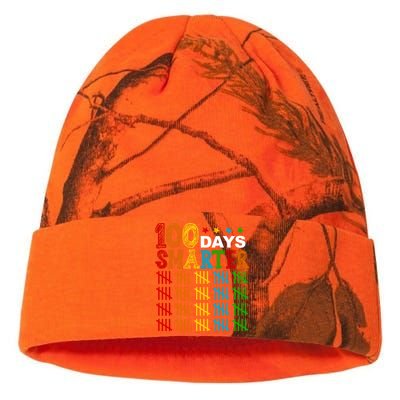 100 Days Smarter Cute Funny 100th Day Of School Kati Licensed 12" Camo Beanie