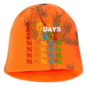 100 Days Smarter Cute Funny 100th Day Of School Kati - Camo Knit Beanie