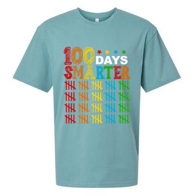 100 Days Smarter Cute Funny 100th Day Of School Sueded Cloud Jersey T-Shirt