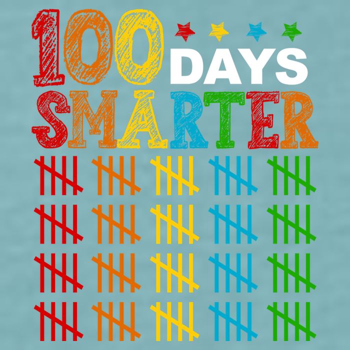 100 Days Smarter Cute Funny 100th Day Of School Sueded Cloud Jersey T-Shirt