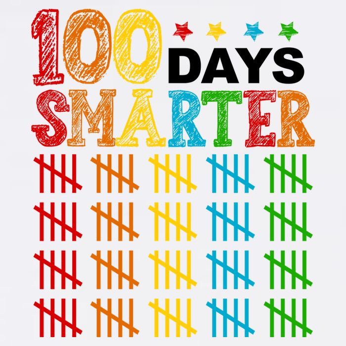 100 Days Smarter Cute Funny 100th Day Of School Garment-Dyed Sweatshirt
