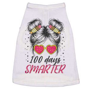 100 Days Smarter Messy Bun Girl Doggie Tank