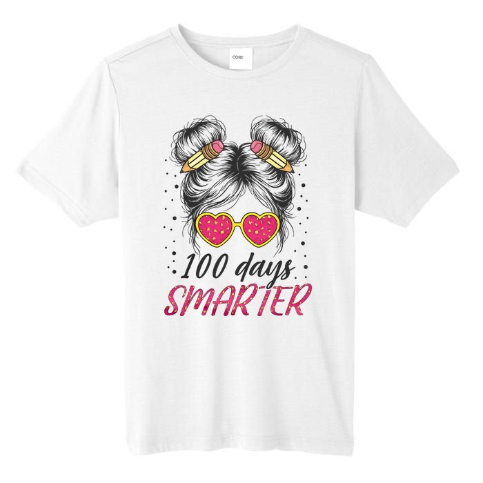 100 Days Smarter Messy Bun Girl Tall Fusion ChromaSoft Performance T-Shirt