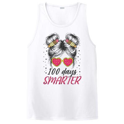 100 Days Smarter Messy Bun Girl PosiCharge Competitor Tank