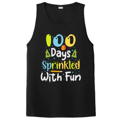 100 Days Sprinkled With Fun Funny 100 Days Of School Gift PosiCharge Competitor Tank