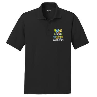 100 Days Sprinkled With Fun Funny 100 Days Of School Gift PosiCharge RacerMesh Polo