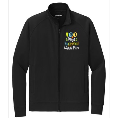 100 Days Sprinkled With Fun Funny 100 Days Of School Gift Stretch Full-Zip Cadet Jacket