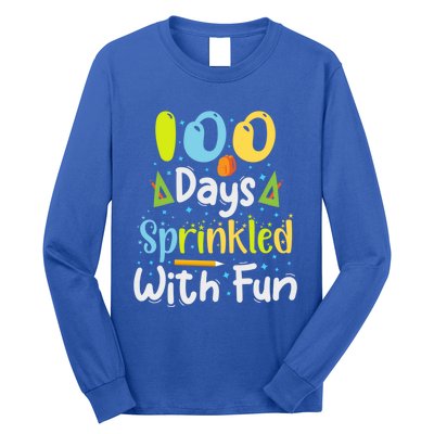 100 Days Sprinkled With Fun Funny 100 Days Of School Gift Long Sleeve Shirt