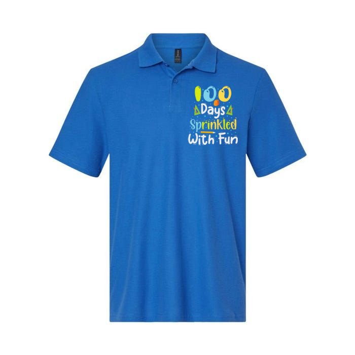 100 Days Sprinkled With Fun Funny 100 Days Of School Gift Softstyle Adult Sport Polo