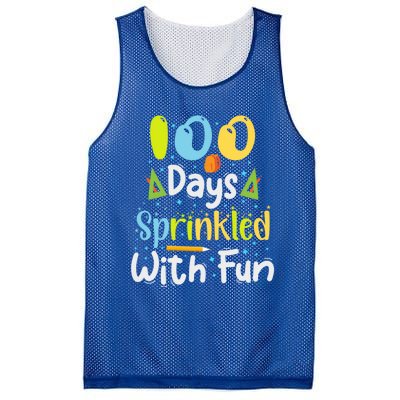 100 Days Sprinkled With Fun Funny 100 Days Of School Gift Mesh Reversible Basketball Jersey Tank