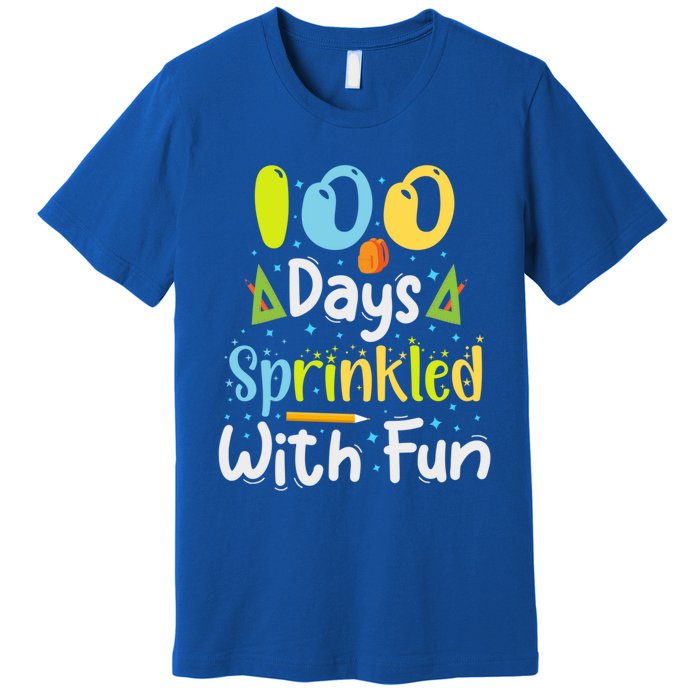 100 Days Sprinkled With Fun Funny 100 Days Of School Gift Premium T-Shirt