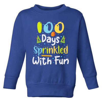 100 Days Sprinkled With Fun Funny 100 Days Of School Gift Toddler Sweatshirt