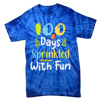 100 Days Sprinkled With Fun Funny 100 Days Of School Gift Tie-Dye T-Shirt