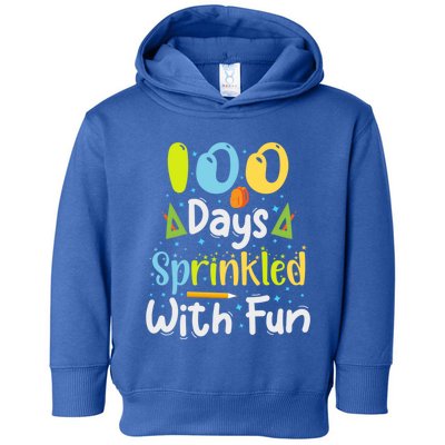 100 Days Sprinkled With Fun Funny 100 Days Of School Gift Toddler Hoodie