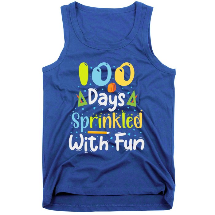 100 Days Sprinkled With Fun Funny 100 Days Of School Gift Tank Top