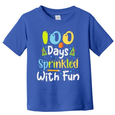 100 Days Sprinkled With Fun Funny 100 Days Of School Gift Toddler T-Shirt