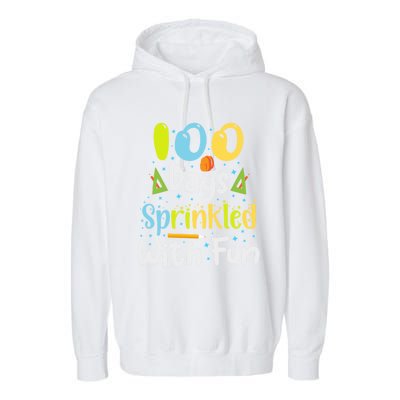 100 Days Sprinkled With Fun Funny 100 Days Of School Gift Garment-Dyed Fleece Hoodie