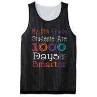 100 Days School My 5th Grade Students Are 1000 Days Smarter Mesh Reversible Basketball Jersey Tank