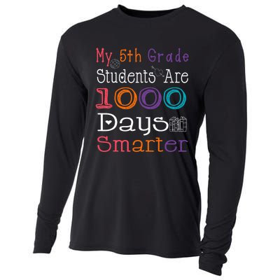 100 Days School My 5th Grade Students Are 1000 Days Smarter Cooling Performance Long Sleeve Crew